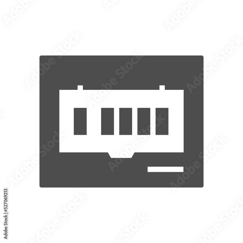 Modern electrical panel glyph icon