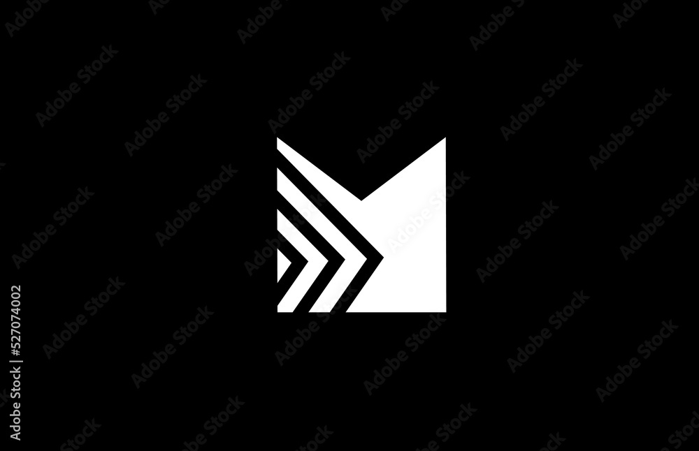 M alphabet letter logo icon design with geometric lines. Creative template for business and company M alphabet letter logo icon design with geometric lines. Creative template for business and company