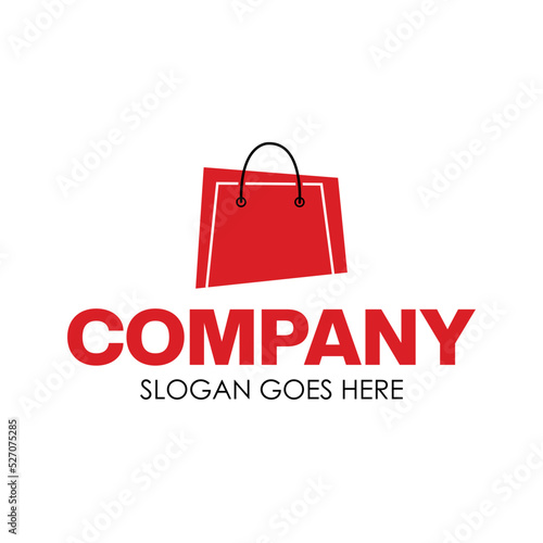 Shopping bag icon for online shop business logo