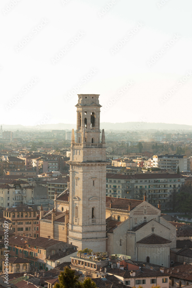 Verona Church Tower Cityscape Photograph