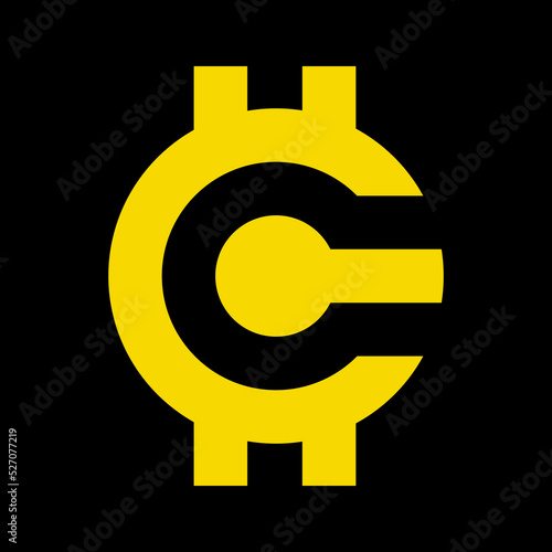 Cryptocurrency logo vector illustration. Crypto Coin in letter C currency format.	