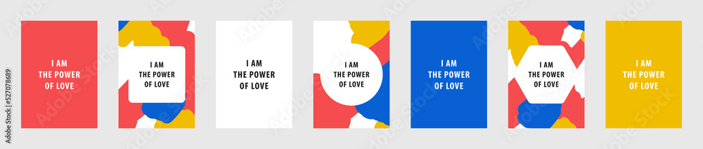 Obraz premium Text Card Set - Positive Affirmations - Posters