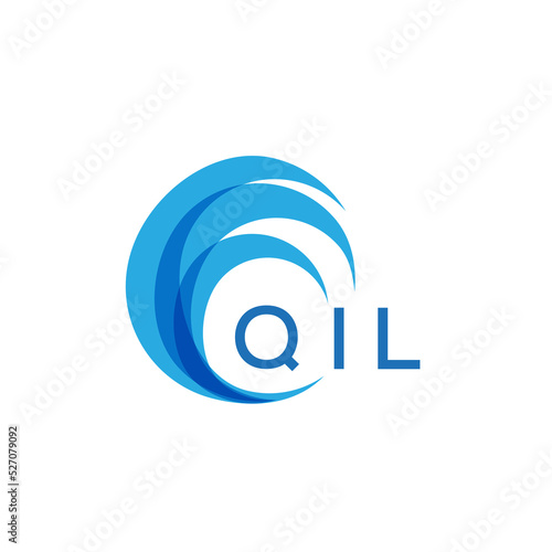 QIL letter logo. QIL blue image on white background. QIL Monogram logo design for entrepreneur and business. QIL best icon.
 photo