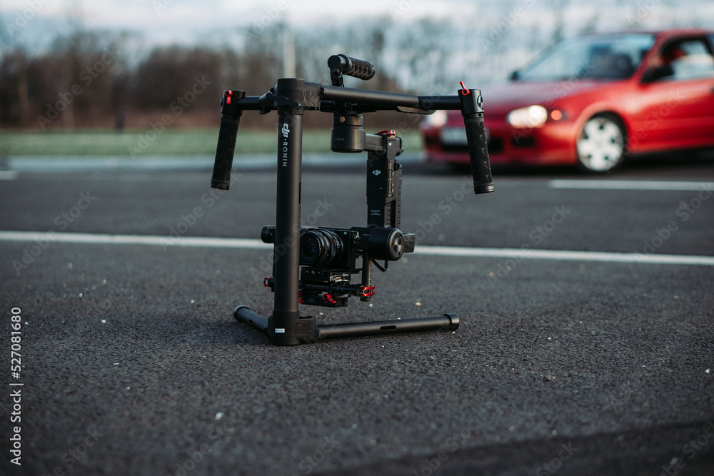 Camera on gimbal Camera on gimbal