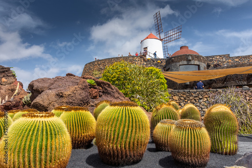 Lanzarote, Spain, 19 March 2022 : The Cactus Garden, called 