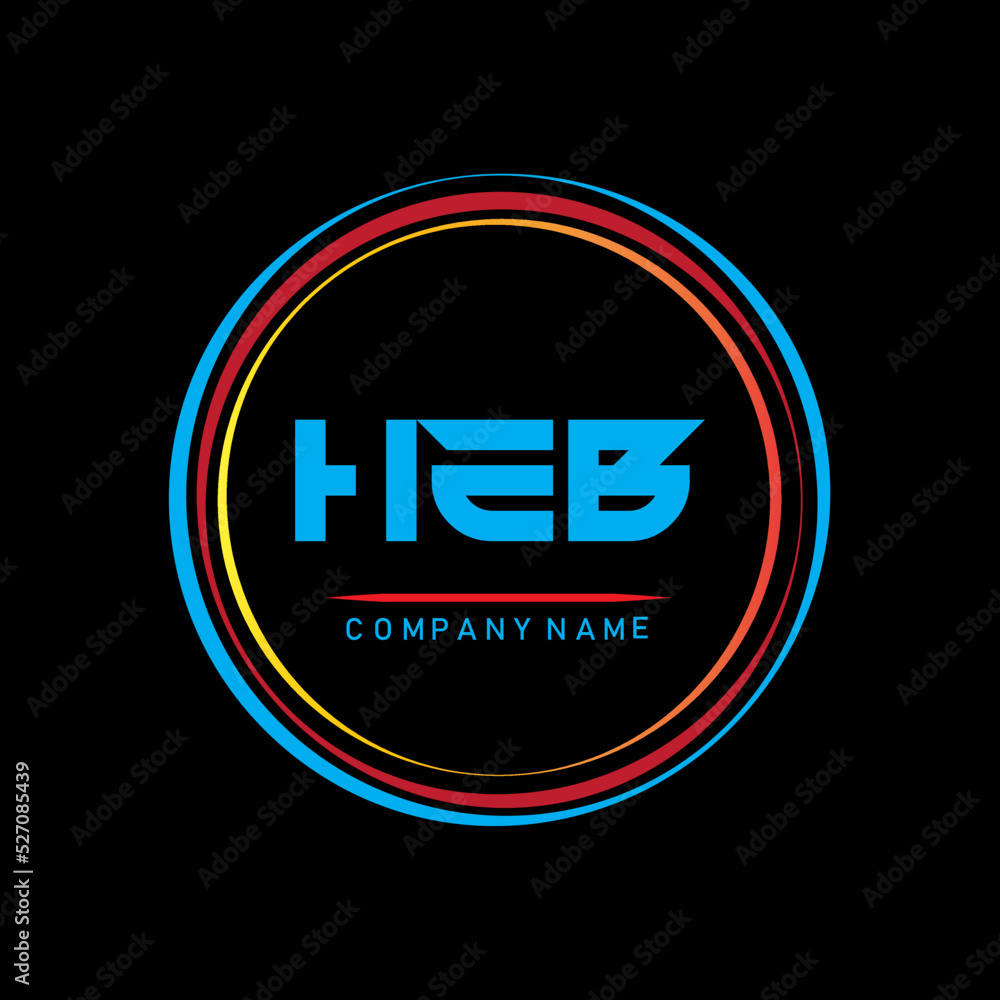 HEB simple logo for company,HEB tshirt logo design,HEB letter logo
