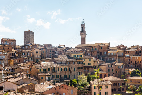 Siena  Italy  17 April 2022   Beautiful cityscape of the medieval historic center