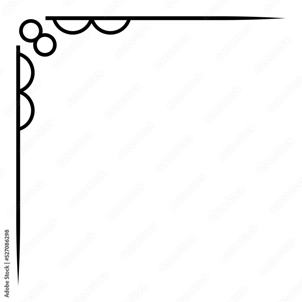 Fototapeta premium ornament border art corner edge