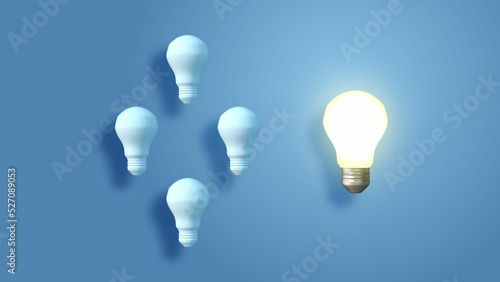 Individuality concept among light bulb