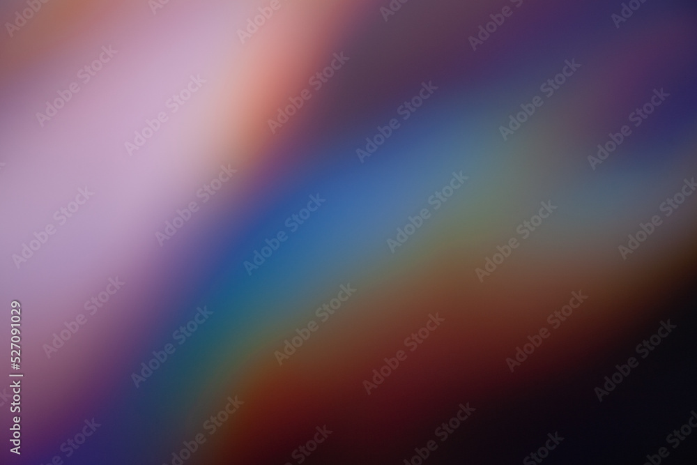 Blur color glow. Light flare. Bokeh radiance. Defocused neon pink blue orange color gradient rays on creative abstract copy space background.