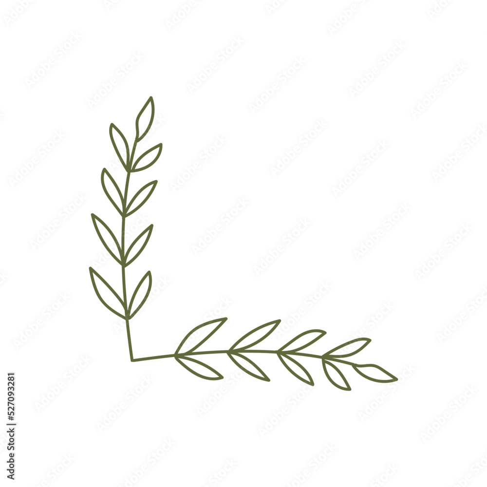 Fototapeta premium botanical frame corner border