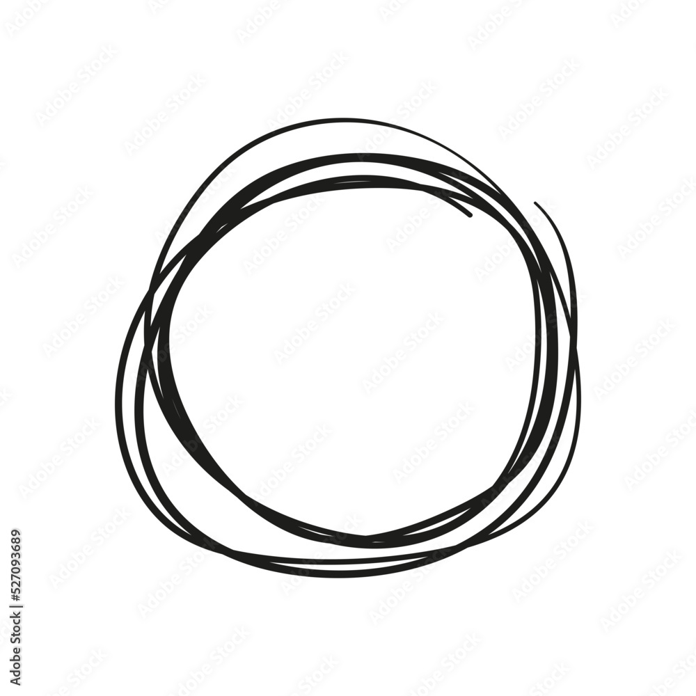 hand drawn scribble circle frame hand drawn scribble circle frame