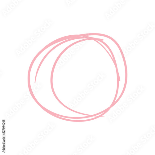 hand drawn scribble circle frame