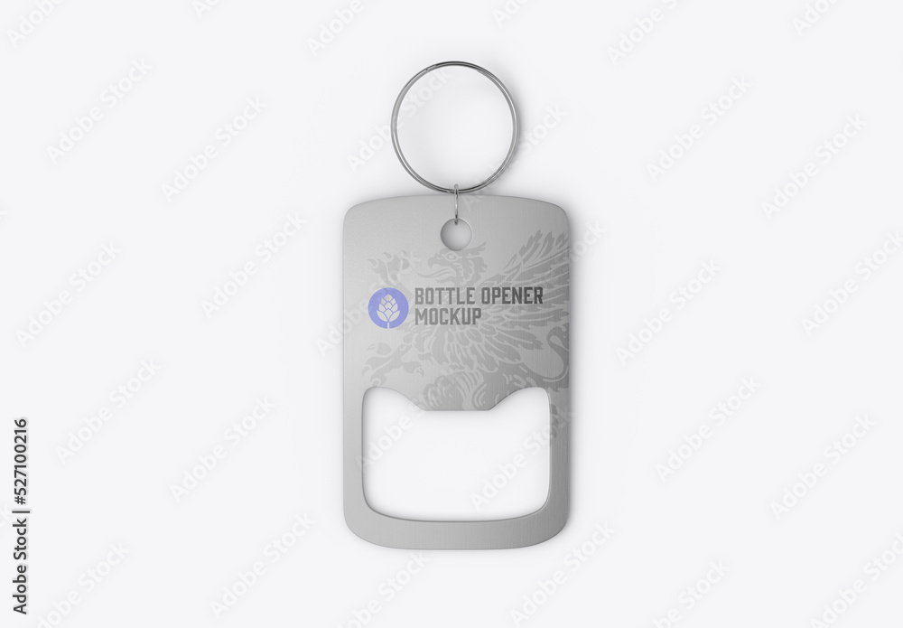 Metallic Bottle Opener Mockup Stock Template Adobe Stock