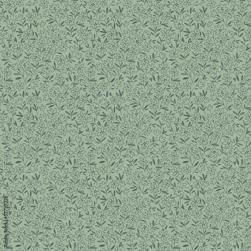 Vector seamless pattern. Cute pattern in small flowers. Small flowers. Gray blue background. Ditsy floral background. The vintage template for fashion prints. Stock vector.
