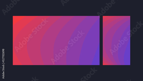 Abstract red violet blend color artistic shape background set