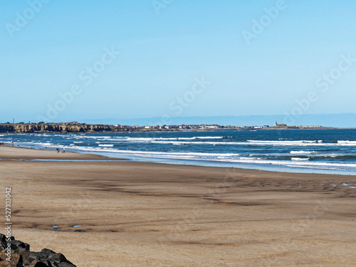 View from Cambois to Newbiggin by the Sea, UK
