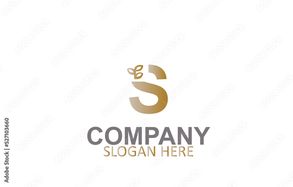 Letter S Golden Logo Design Letter S Golden Logo Design