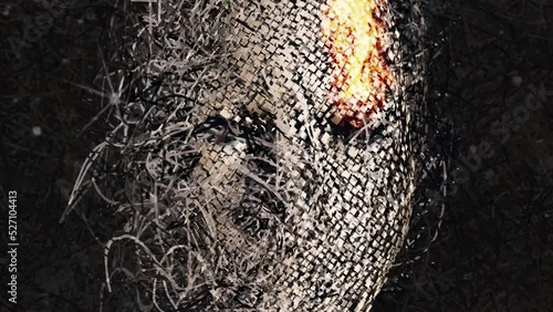 Surreal Mask with Many Wires