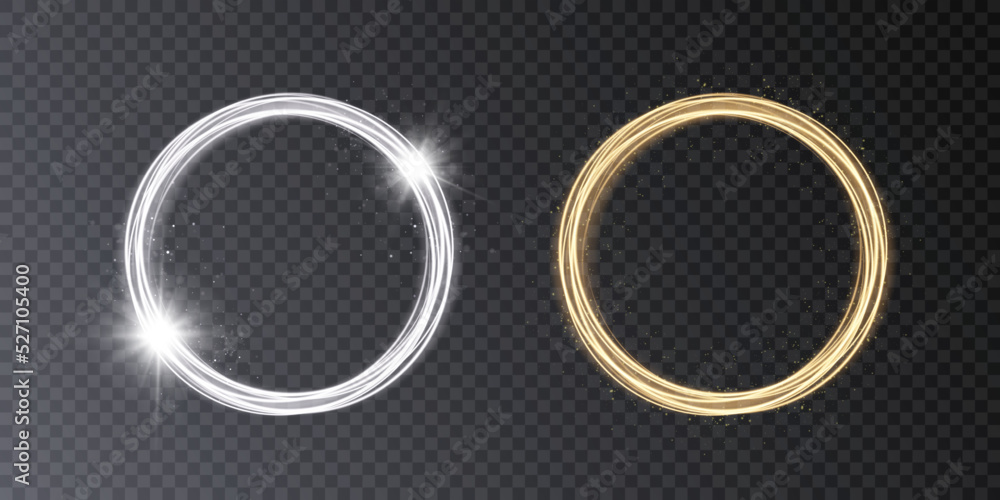 Light gold circle. Round golden line light effect. Glowing golden circle with neon effect. PNG. eps vector Light gold circle. Round golden line light effect. Glowing golden circle with neon effect. PNG. eps vector