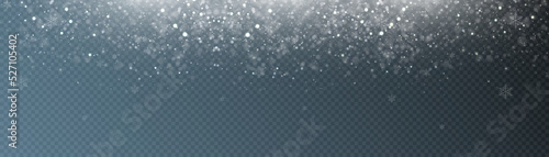 The effect of a fabulous magical winter snowstorm. Christmas snow background. Wind swirl with snowflakes and shimmering effects. Snow storm concept. Vector