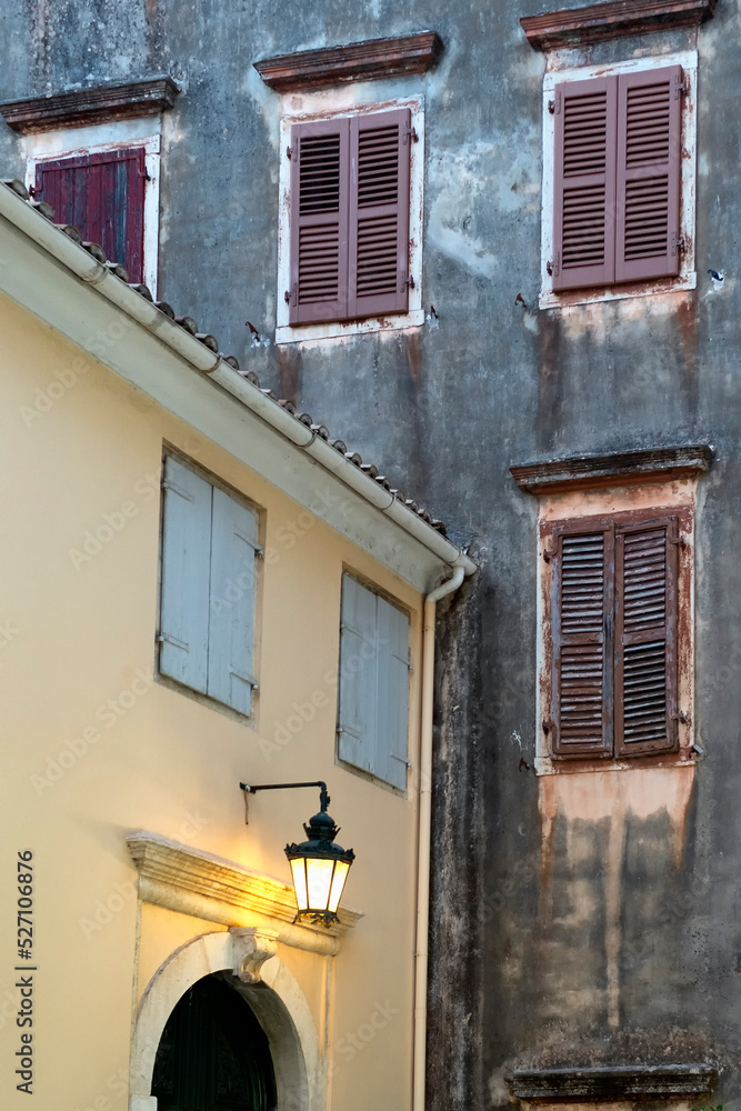 Detail of architecture in Corfu Town