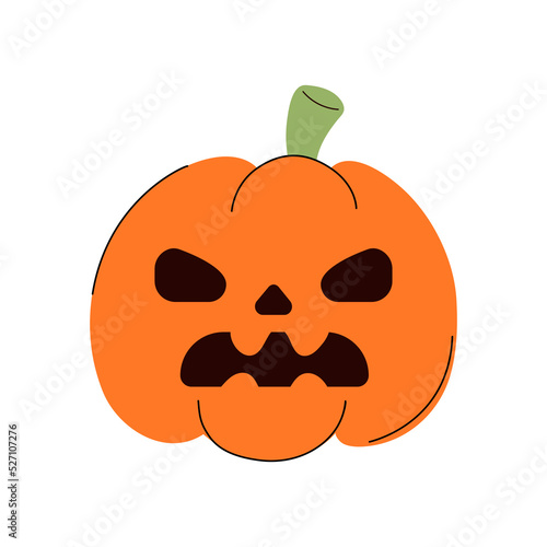 Wallpaper Mural Pumpkin halloween decoration vector flat Illustration. Torontodigital.ca