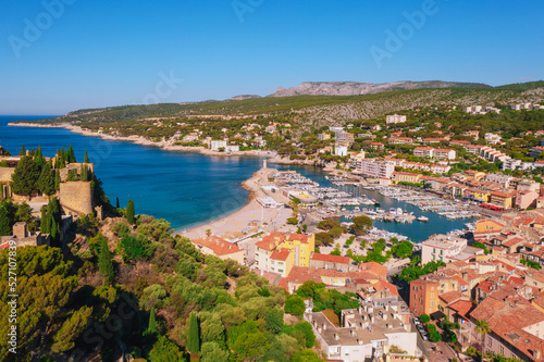 Aerial view of Cassis France 