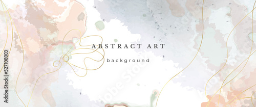 pink watercolor flower wedding luxury gold card