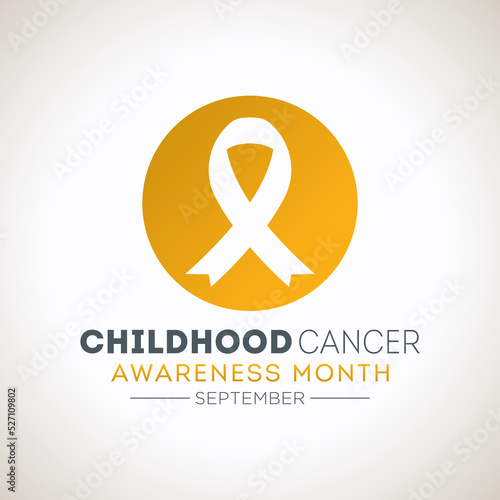 September is childhood cancer awareness month. Childhood cancer awareness month. Vector template for banner, greeting card, poster with background. Vector illustration.