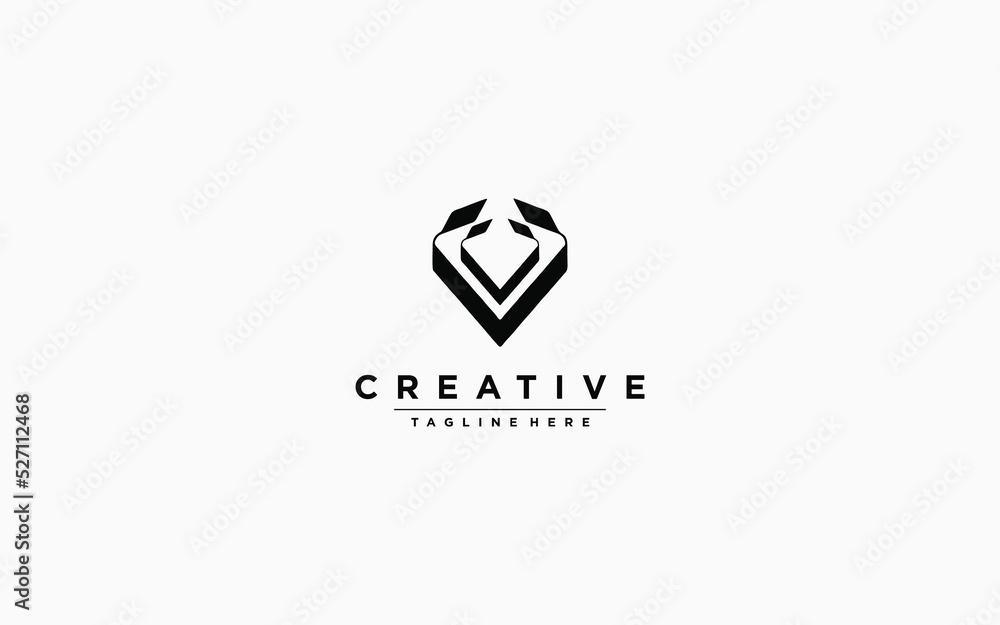 Modern creative letter V logo design. Minimal V, VV initial based vector icon. Modern creative letter V logo design. Minimal V, VV initial based vector icon.