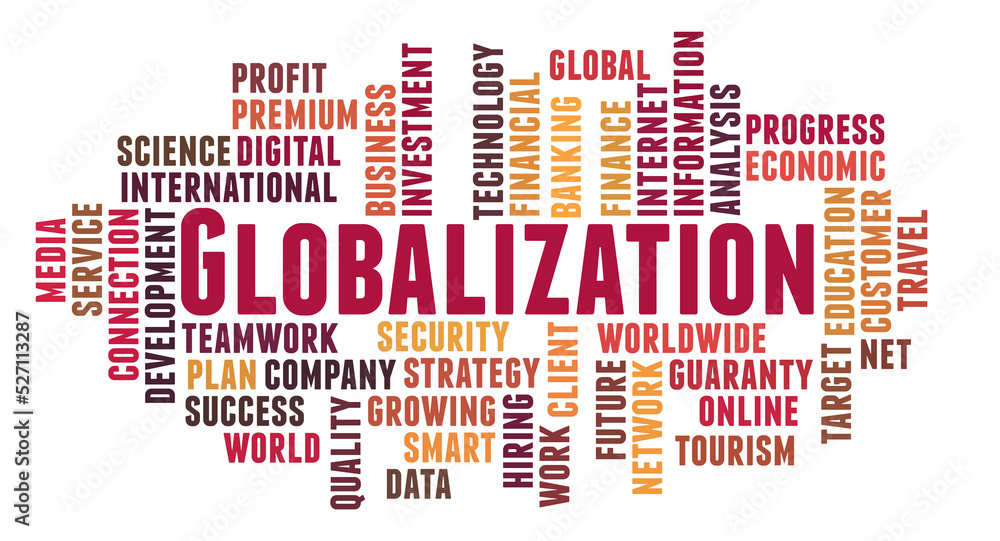 Obraz premium Globalization word cloud concept