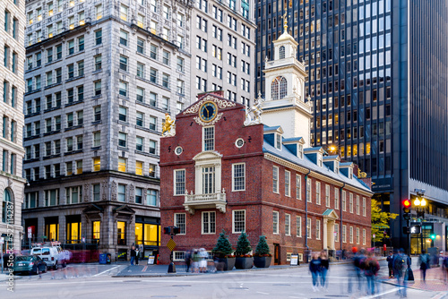 Obraz na plátně Boston Downtown Financial District Massachusetts,.New England,USA