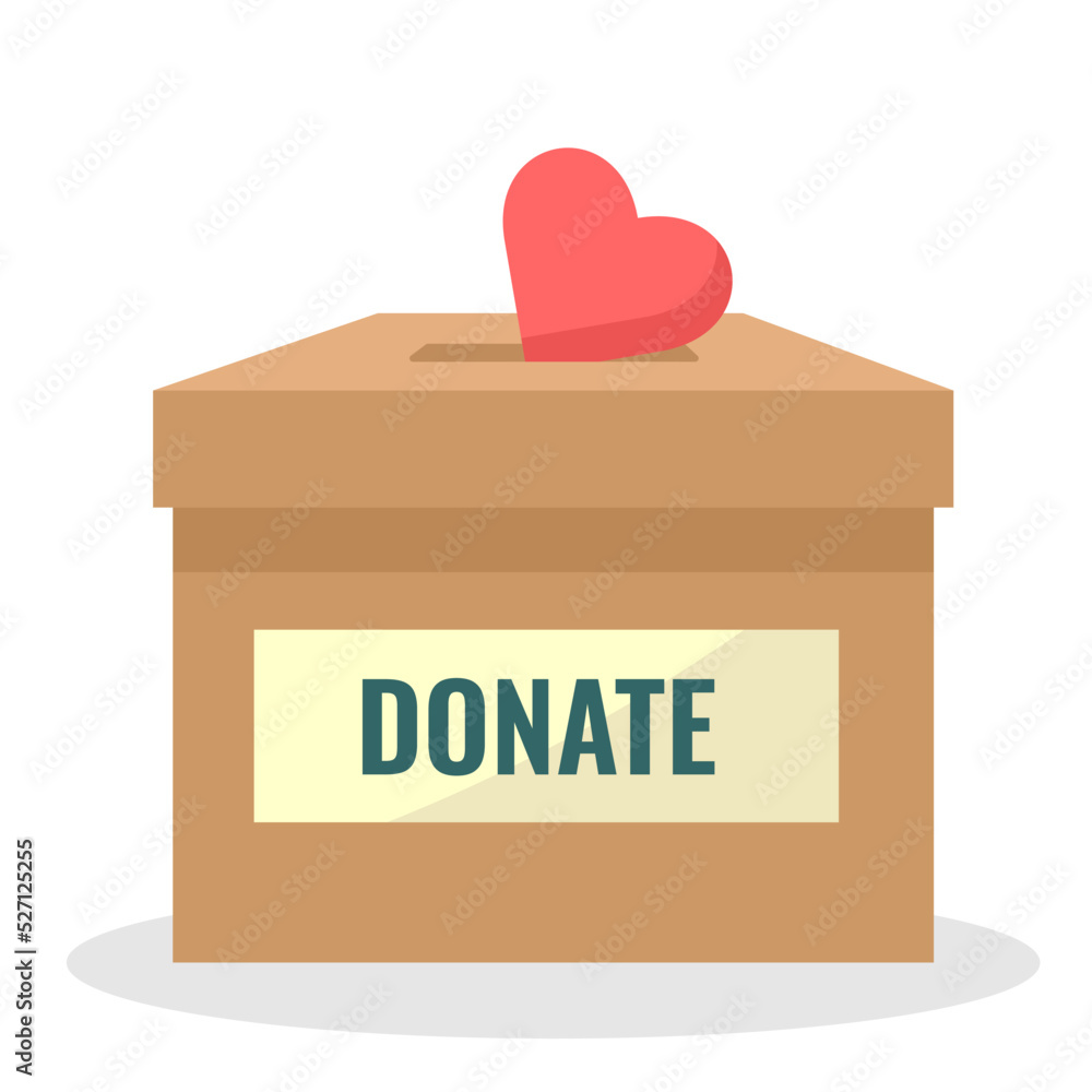 donate box with hearts. putting coins into donation box: Donate money charity conceptopen box with a heart donate box with hearts. putting coins into donation box: Donate money charity conceptopen box with a heart
