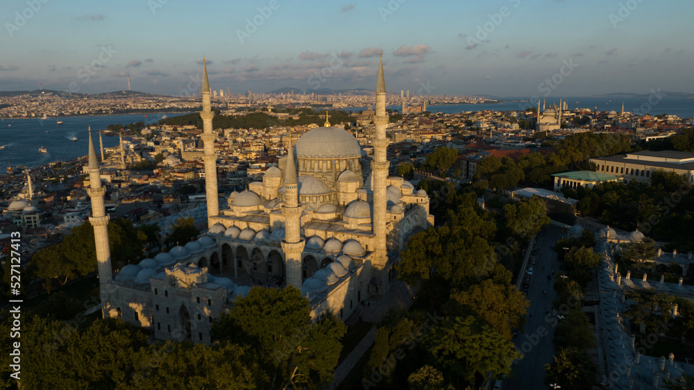 Fototapeta premium Süleymaniye Mosque Istanbul Turkey aerial