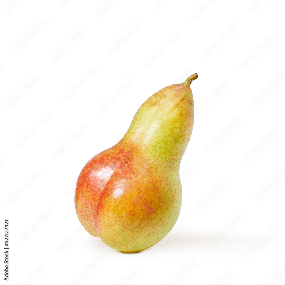 Pear with branch on white background Pear with branch on white background