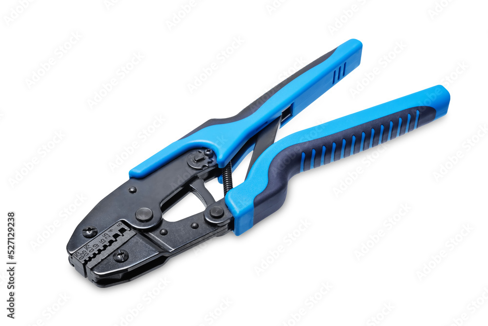 Crimping pliers on a white isolated background Crimping pliers on a white isolated background