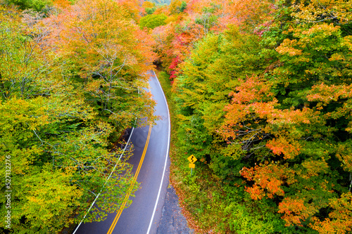 Aerial View Smugglers Notch,.Vermont,New England,USA