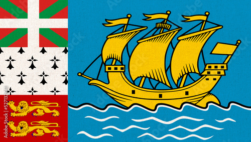 Bilde på lerret Flag of Saint Pierre and Miquelon