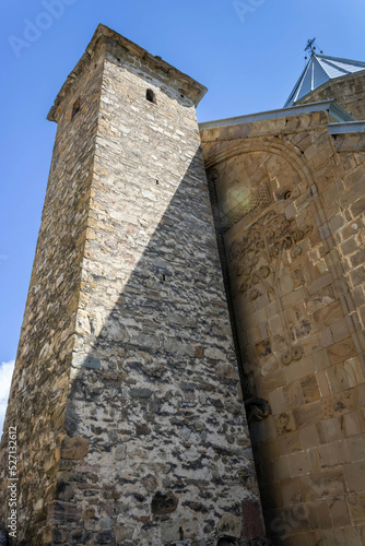 A bell tower of the Church of the Virgin in the Ananuri Fortress, Georgia photo