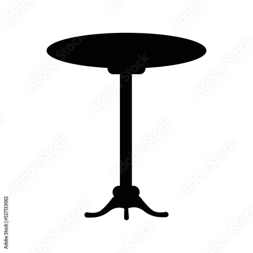 House decor round table icon | Black Vector illustration |