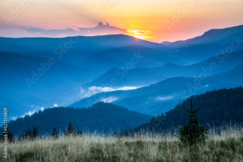 amazing landscape in Parang mountains Transalpina