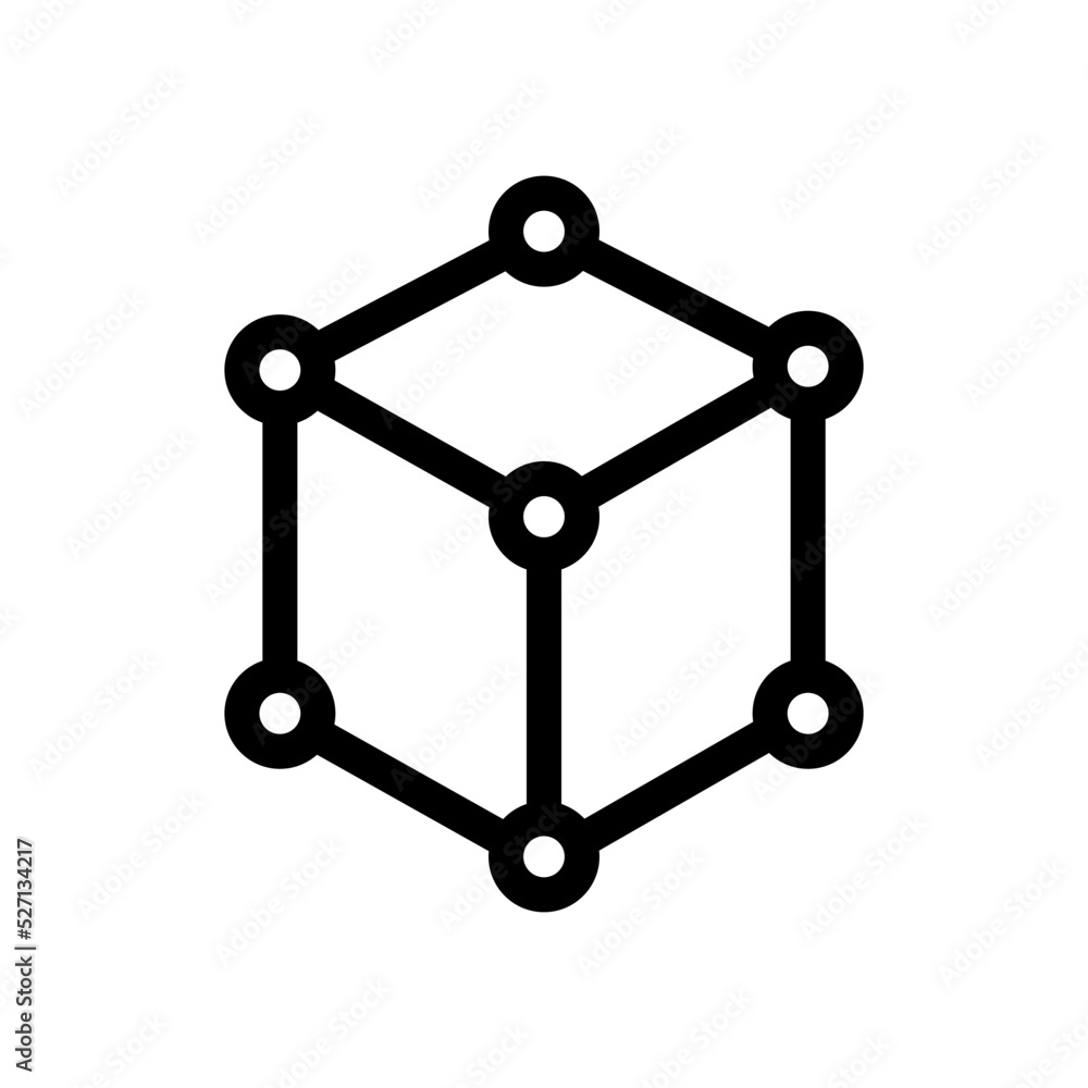 Cube flat icon isolated on white background. Cube flat icon isolated on white background.