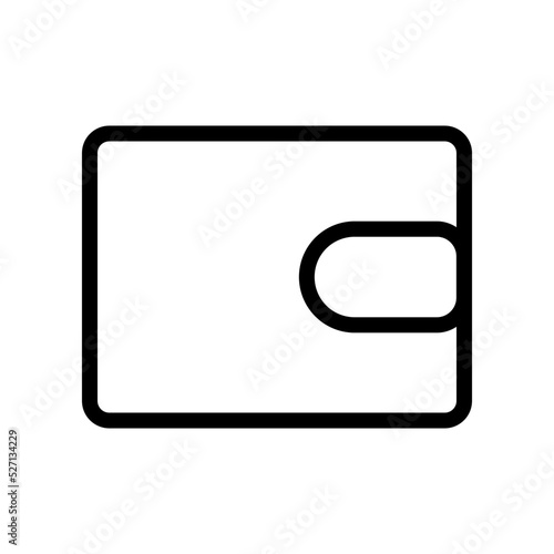 Wallet icon isolated on white background.