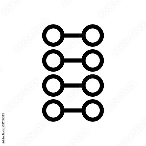 Connection line and circle icons. Trendy stroke signs for website, apps and UI