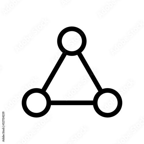Connection line and circle icons. Trendy stroke signs for website, apps and UI