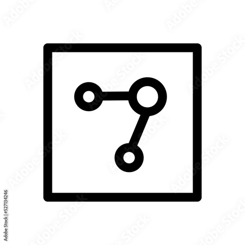 Connection line and circle icons. Trendy stroke signs for website, apps and UI