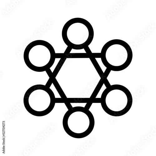 Connection line and circle icons. Trendy stroke signs for website, apps and UI