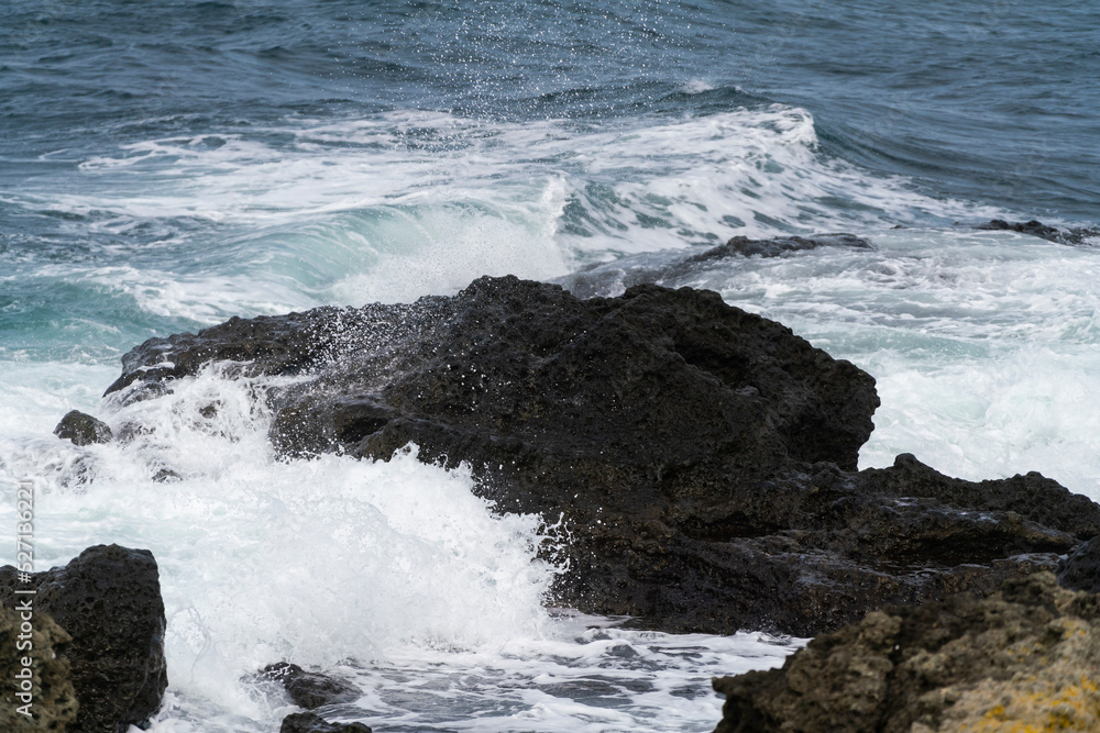 Powerful Waves on a rocky beach Powerful Waves on a rocky beach