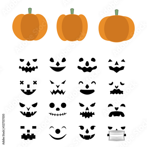 顔を着せ替えできるハロウィン用のかぼちゃ